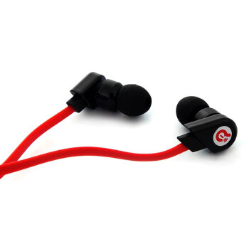 赛尔贝尔(syllable)G02入耳式立体声震撼重低音面条耳机 黑红色