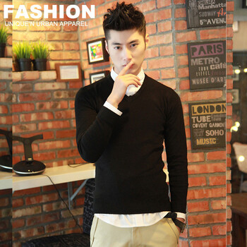 佐优品男装<em>秋冬</em>新品男士<em>毛衣</em>毛线衣<em>针织衫男</em>V