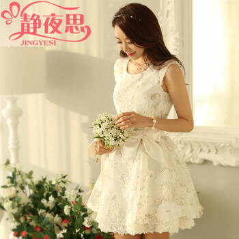 静夜思 2014韩版蕾丝<em>连衣裙</em>女 <em>修身女式连衣裙</em>