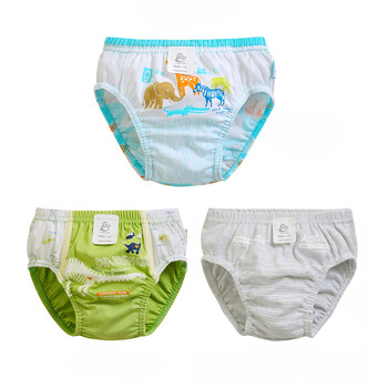 Donggle韩国原装进口100%纯棉男儿童三角内裤三件