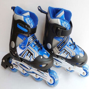 可调直排轮溜冰鞋旱冰鞋滑冰轮滑鞋闪光轮铝支