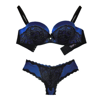 利亚的秘密 2013新款女式蓝色蕾丝性感文胸套