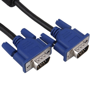 IT-CEO V08V2 VGA连接线/信号延长线 纯铜 双磁环 蓝头3+6 公/公 2.5M 黑色