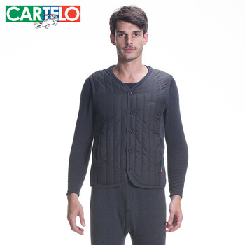 <em>卡帝乐鳄鱼</em> 中老年<em>男士</em>保暖羊毛背心护胸保暖