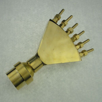 铜喷头1寸半DN40凤尾喷头1.5寸喷泉喷头水景