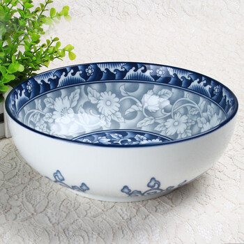 日本韩国进口大汤碗美浓烧参宝牡丹10.5寸陶瓷器餐具