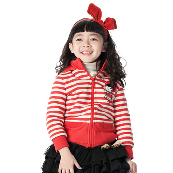 POSCN 女童冬装<em>外套加绒</em>保暖<em>儿童针织</em>拉链运