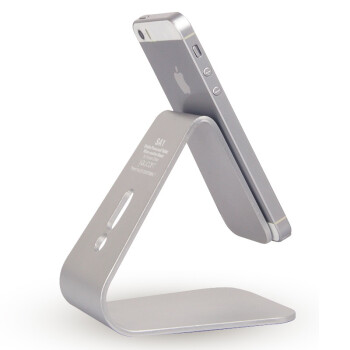 MaxMco 铝合金微吸支架 适用于苹果iPhone/iPad/三星note/s4/HTC/小米/魅族等手机平板电脑通用型 银色