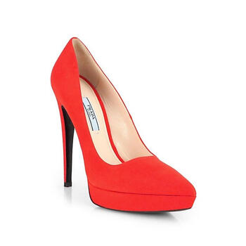 普拉达 PRADA <em>女式高跟鞋</em> LACCA-RED Q00
