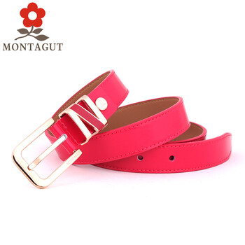 梦特娇Montagut+女士真皮皮带时尚潮流针扣腰带MHD3