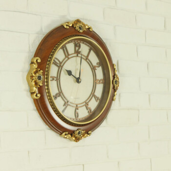 
                                        丽盛星洲之夜创意时尚挂钟静音欧式田园仿古客厅石英钟表摆钟个性时钟挂表挂钟圆形钟表                