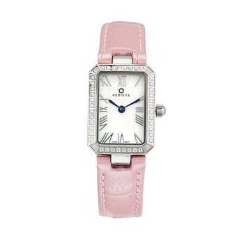 香港凯迪雅KEDIEYA+镶钻大表盘真皮表带韩版时尚
