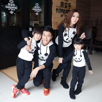 一家三口亲子装<em>秋装</em> 全家<em>母女</em>母子装 男女童装