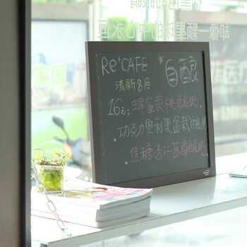 
                                        精耐特KINNET创意办公家用店铺装修用挂式教学广告黑板儿童涂鸦黑板书写留言板（不含架子） 黑色                