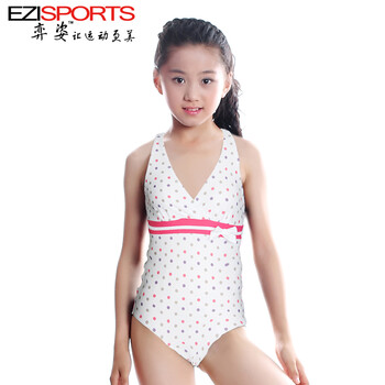 弈姿游泳衣新款连体泳装<em>少女装</em>女式连体Ezi11