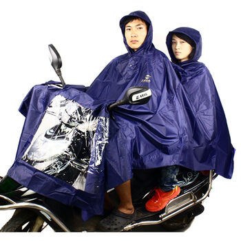 
                                        天堂摩托车雨衣 男女单双人雨披 加大加长电动车电瓶车雨衣 深蓝                