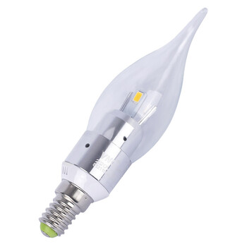 VNC 新一代360度发光LED灯泡蜡烛灯E14水晶灯吊灯光源 5W 360L01 正白光5W