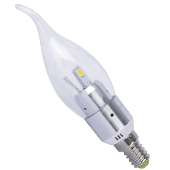 VNC 新一代360度发光LED灯泡蜡烛灯E14水晶灯吊灯光源 5W 360L01 正白光5W