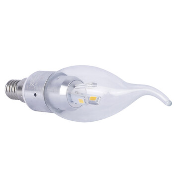 VNC 新一代360度发光LED灯泡蜡烛灯E14水晶灯吊灯光源 5W 360L01 正白光5W