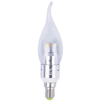 VNC 新一代360度发光LED灯泡蜡烛灯E14水晶灯吊灯光源 5W 360L01 正白光5W