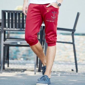 男式运动<em>短裤</em> <em>男士休闲</em>七分裤 卫裤中裤 印花拼