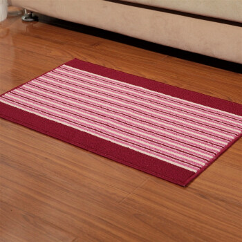 素雅特（SUYATE）彩条家居地垫 防滑吸水除尘门垫 48*78cm 1104-001 红色