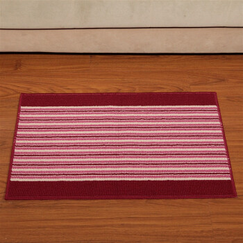 素雅特（SUYATE）彩条家居地垫 防滑吸水除尘门垫 48*78cm 1104-001 红色