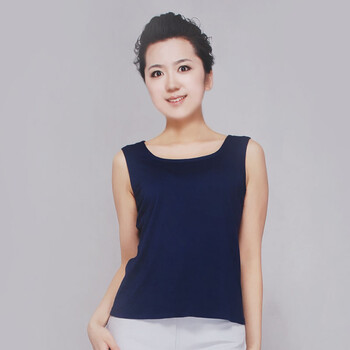 邢氏 XING'S 宽带女背心 高档弹力面料 版型贴身舒适 时尚百搭XS00J5008084 蓝色 44