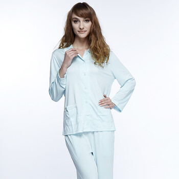 雪竹高级莫代尔女士家居服女套Y660810 粉兰 XXL