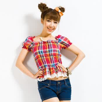 PEACEBIRD太平鸟格子小上衣LQ1123037 红色 L