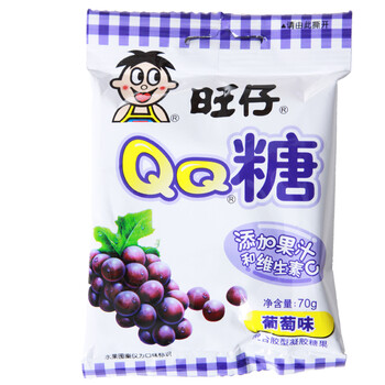 旺仔QQ糖葡萄味70g*10