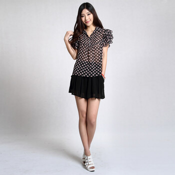 专柜正品take-it艾衣人2012夏女装新品韩版雪纺衬衫