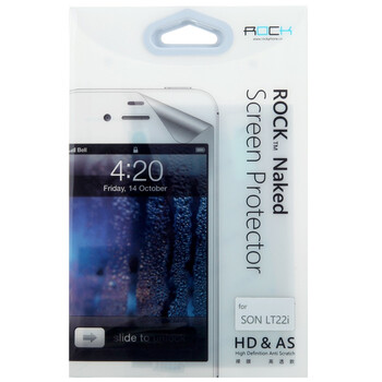 洛克（ROCK）SONY LT22I Xperia Nypon HD&AS 裸膜系列 防刮花 高透膜