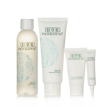 佰草集herborist 清爽护肤套装（清爽化妆水150ml+清爽洁面乳100ml+新七白面膜30g+眼部修护3g)