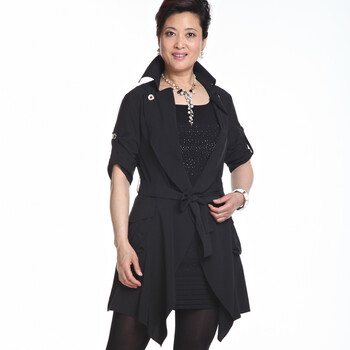 福兆 2012新款夏季正品妈妈装中年开衫 G4626 黑色 XXXXXL