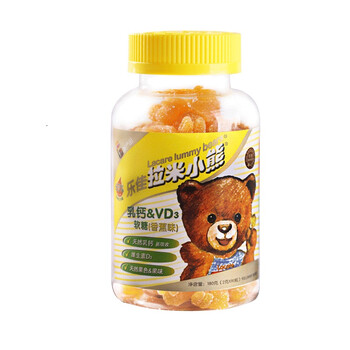 乐佳拉米小熊维生素D3+乳钙软糖（香蕉味）90粒