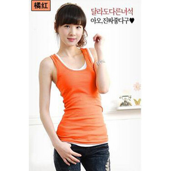 SOOBEST2012夏季新款工字修身纯色百搭吊带圆领打底长款小背心女 深蓝色 均码