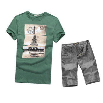 ONET凡兔 夏装韩版新男装印花男士短袖搭配时