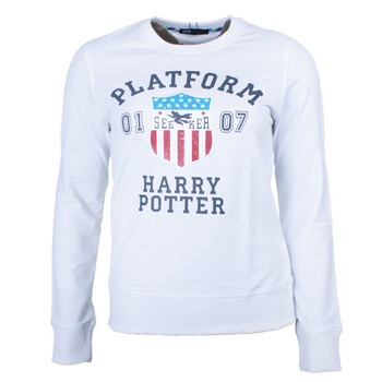 哈利波特 HarryPotter 女装长袖圆领卫衣 HESG12204 本白 XL