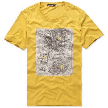 我的速度 WOODSOON 玄黄战略 2012夏季新款 个性男士短袖T恤 QQ229 黄色 185/XXL