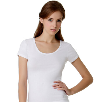 Jockey居可衣 2012春夏新品 女式棉莫代尔T恤 JJ23242815 100白色 XL