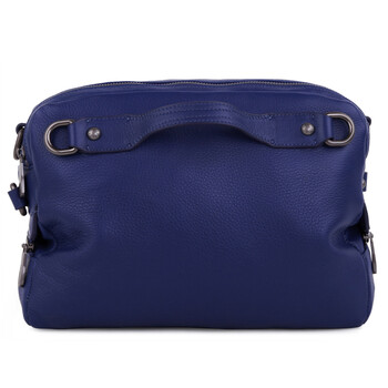 喆代仁LE DECADE Wooster Leather Cross-body 春夏新款摔纹手提斜跨真皮包 220108 宝兰色 手提斜挎包