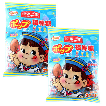 不二家清爽棒棒糖125g*2袋 可乐味 柠檬soda 香橙soda 哈密瓜soda