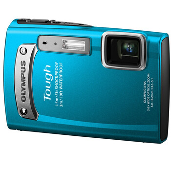 奥林巴斯（OLYMPUS） TG-320 数码相机 蓝色（1400万像素 2.7英寸液晶屏 3.6倍光学变焦 28mm广角 内置4G卡）