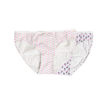 Jockey居可衣 2条超值装 女式棉氨三角裤 JJ21191511 550花蕾+几何印花 XL