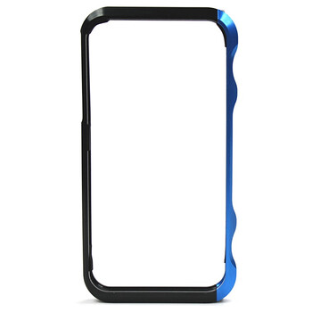 飞尚（Freeson）iPhone4/4S专用 金属保护框/保护壳（黑色+蓝色）