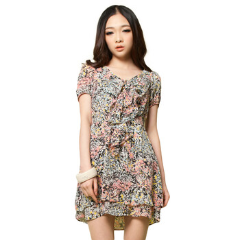 Basic House 百家好 夏装 韩版女式两件套连衣裙 HLOP322M 蓝色 165/68A/L