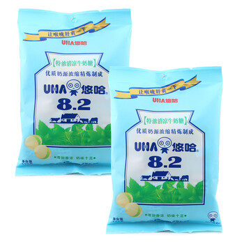 悠哈特浓清凉牛奶糖120g*2袋