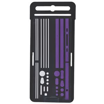 优胜仕（USAMS）苹果iPhone4s 双色边贴 手机保护贴（紫色边贴+白色小细边）适用于苹果iPhone4s
