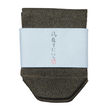 FUGASTYLE 風雅スタイル 和纸纤维 除臭抗菌 混色麻点休闲袜 咖啡色